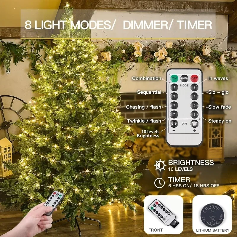 10M LED String Fairy Lights Battery-operated Garland Waterprrof Festoon For Christmas Tree Room Decoration