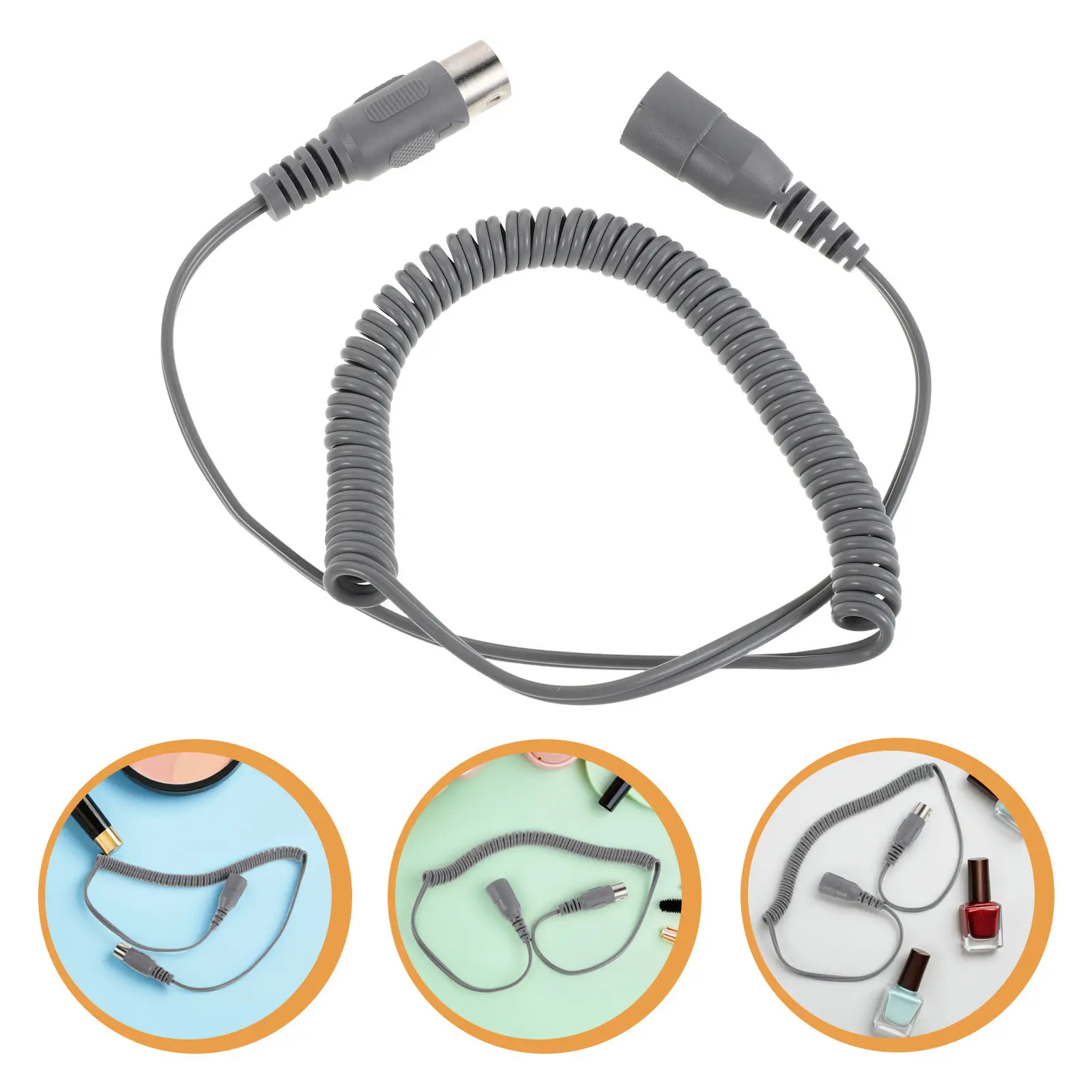 

2Pcs Replacement Nail Drill Power Cord Motor Cable Compatible Nail Machine Handle for Electric Manicure High Speed Polisher