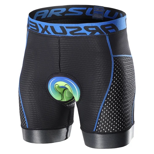 Imagen 2 del producto Arsuxeo-ropa interior de ciclismo para hombre, pantalones cortos con almohadilla de Gel 5D, secado rápido, para bicicleta de montaña