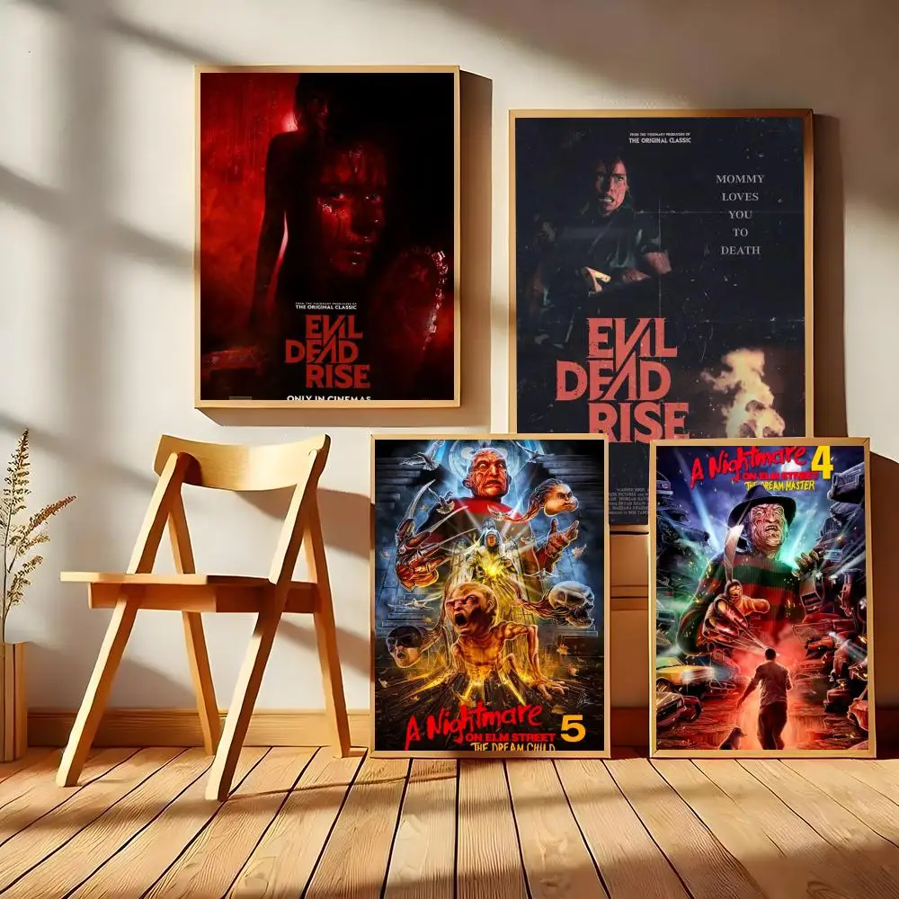 アート A ナイトメア・オン・エルム・ストリート ポスター 取り付け簡単 自己粘着式 HD ウォールデコレーション 防水 耐引裂性 ホーム 寝室用