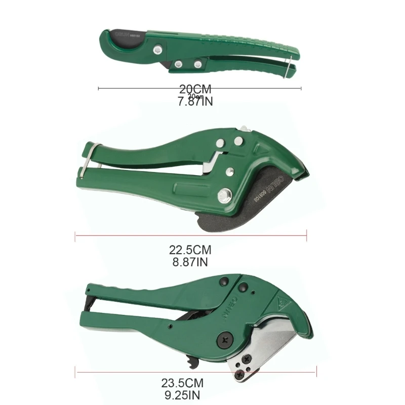 PVC Cutter Up to 42/27mm Ratcheting Pipe Cutter Hoses Cutter Plastic Pipe Cutter for Plumbing Pipes Cutting Hand Tools