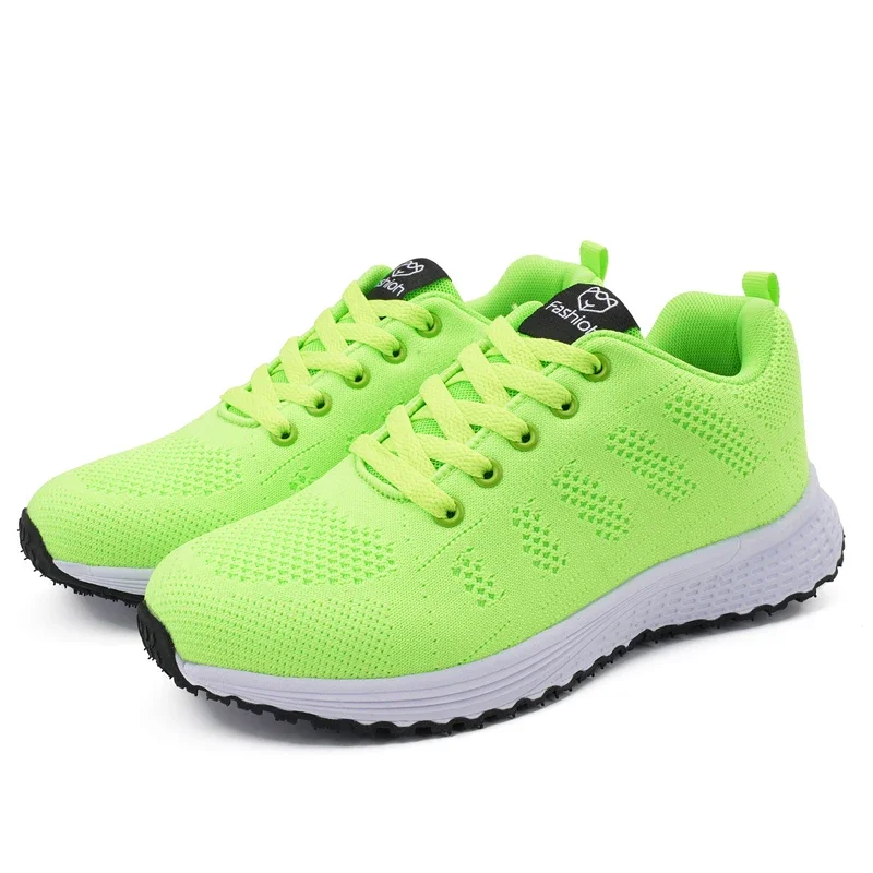 Women's Flat Shoes Solid Color Mesh Breathable Casual Shoes Spring and Summer Anti Slip Wear-resistant Tennis Women Sports Shoes