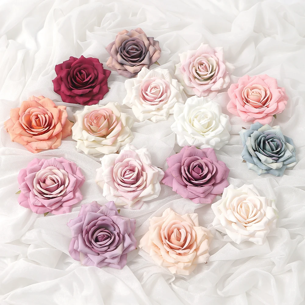 

3/5Pcs Rose Artificial Flower Head DIY Home Room Decoration Friends Gathering Birthday Party Accessories For Wedding Table decor