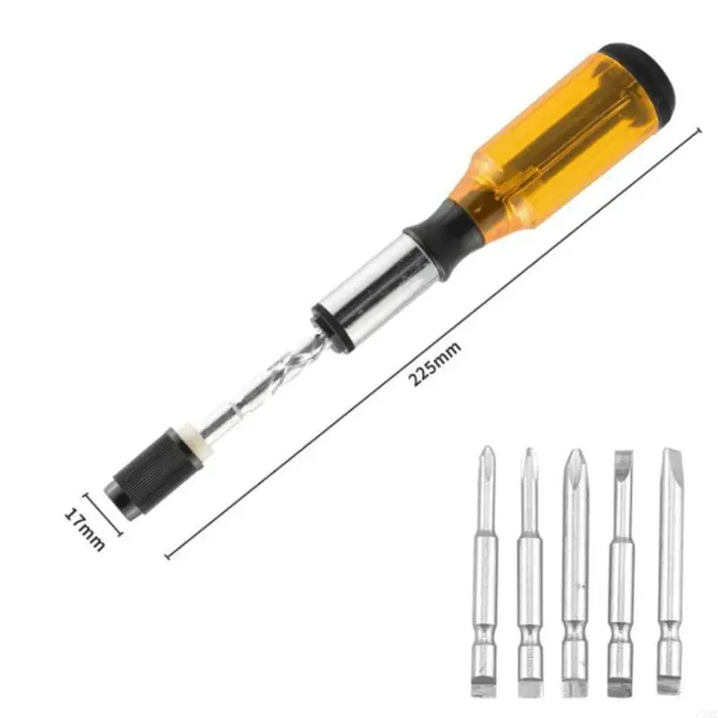 ชุดไขควงชุด PUCK PULL RATCHET STRINDRIVER SET 5 IN 1 ไขควงบิตชุดปลอกแขนเสื้อตัวไดรเวอร์บิต HORTER RATCHET SOGKET C7AC