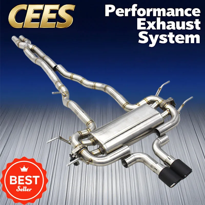 

CEES Catback выхлопная система для Jaguar F-TYPE 3.0T 2017-2021 Управление выпускным клапаном X Труба выхлопной системы Escape из нержавеющей стали