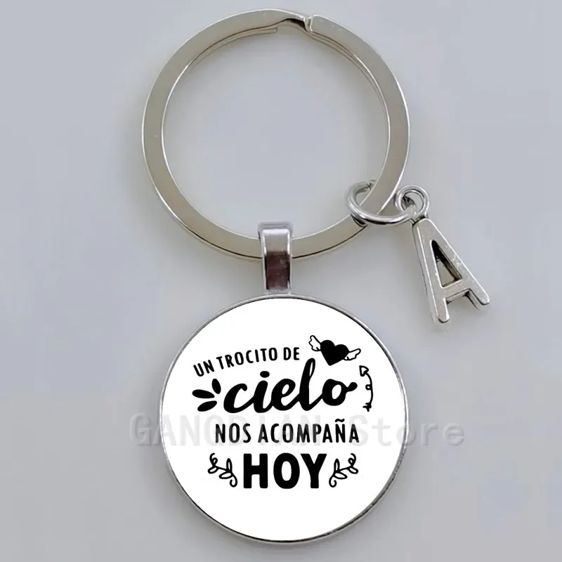 Spanish Wedding Bouquet Keychain Un Trocito De Cielo Nos Acompana Hoy Pendant Necklace Wedding Gifts for Her Him