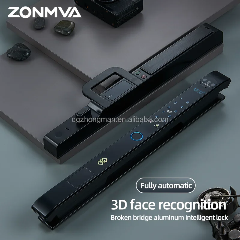 Automatic Biometric Smart Door Lock Face Recognition Fingerprint Reader WiFi Connected Hotels Operates Via Tuya APP Smart Card