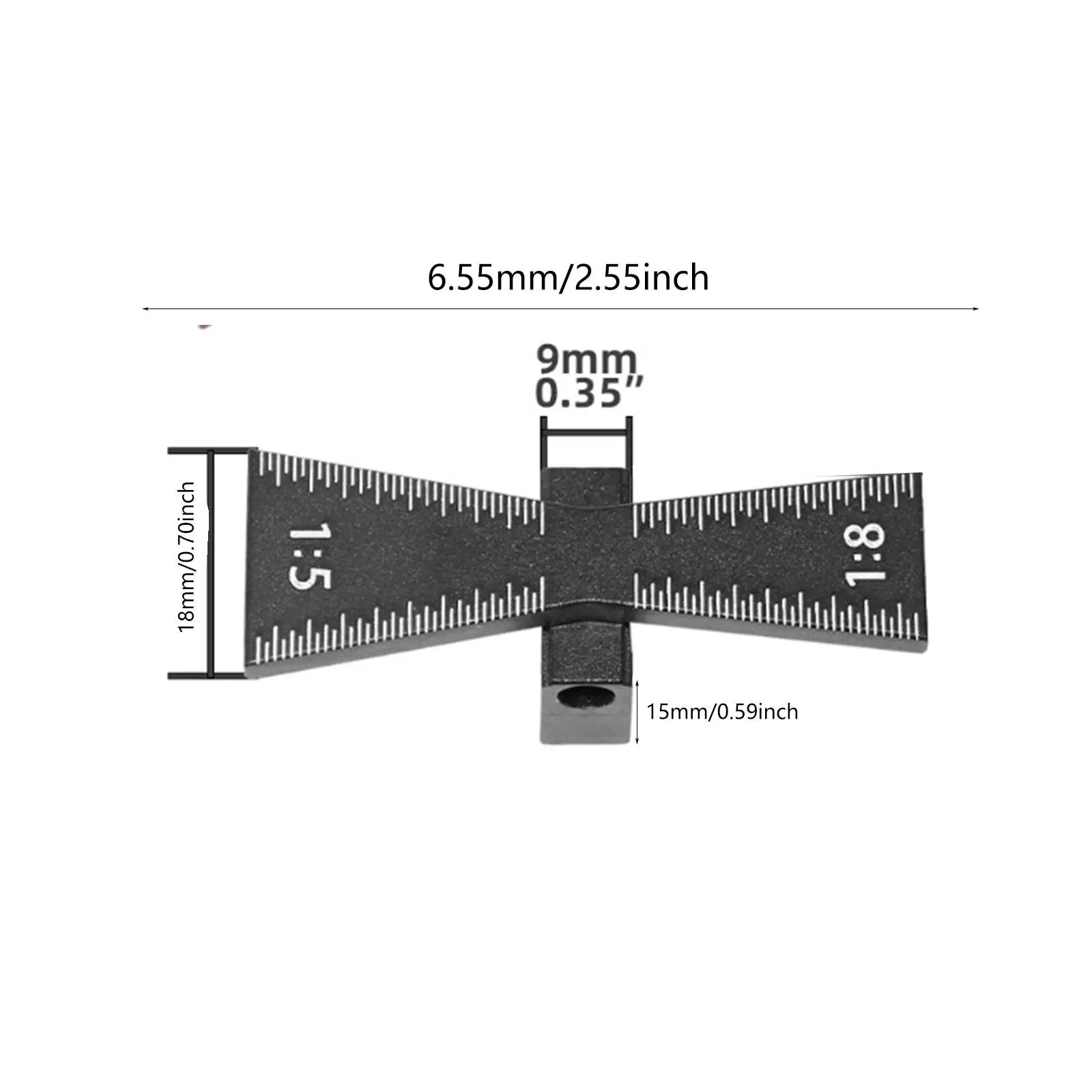 Marcador de cola de milano 1:5 1:8 pendiente trazado herramienta de cola de milano de madera multifuncional plantilla de cola de milano para manualidades marcado de madera dura de corcho