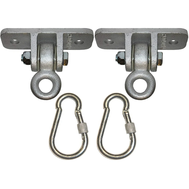 

Locking Snap Hooks | Heavy Duty Swing Hook Hangers Seat Trapeze Sets | Static Tension 5000 Lb Capacity