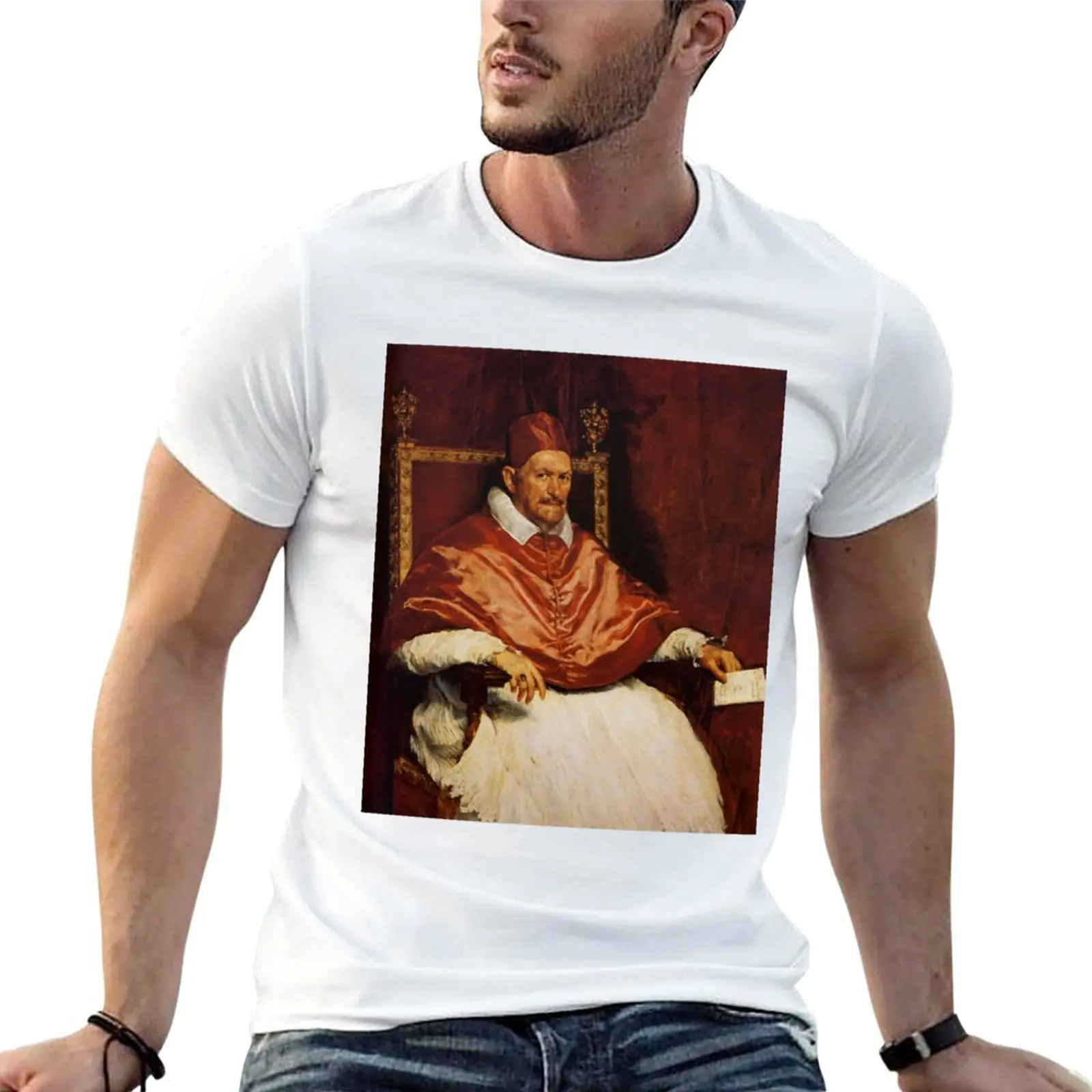 New Diego Velazquez Pope Innocent X T-Shirt quick drying t-shirt boys t shirts mens cotton t shirts