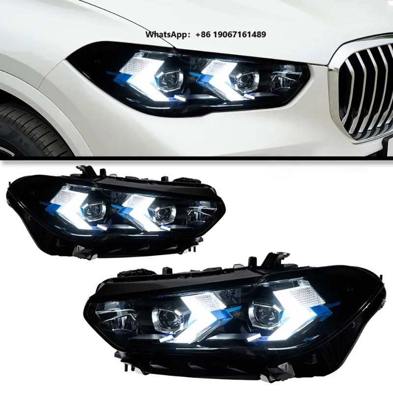 LED Headlight Assembly X5 G05 X6 G06 2019-2022  Projector Sequential Turn Signal Plug and Play PJ