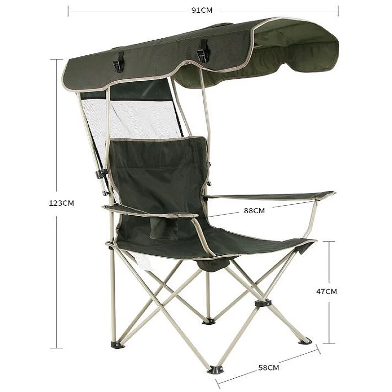 2023 New Outdoor Creative Portable Folding Chair Detachable Awning Fishing Beach Camping Garden Furniture Sets Travel Supplies