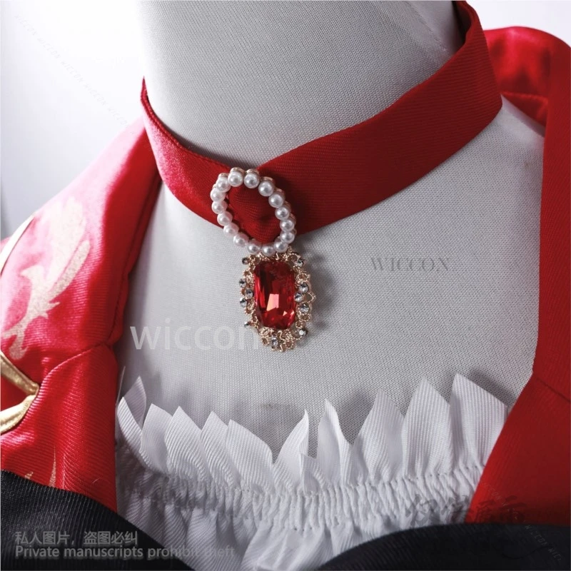 لعبة FF14 فاينل XIV فانتسي Shadowbringers كوسبلاي أحمر كوسبلاي ماج زي مدرسي فستان حفلة الهالوين وعيد الميلاد حسب الطلب