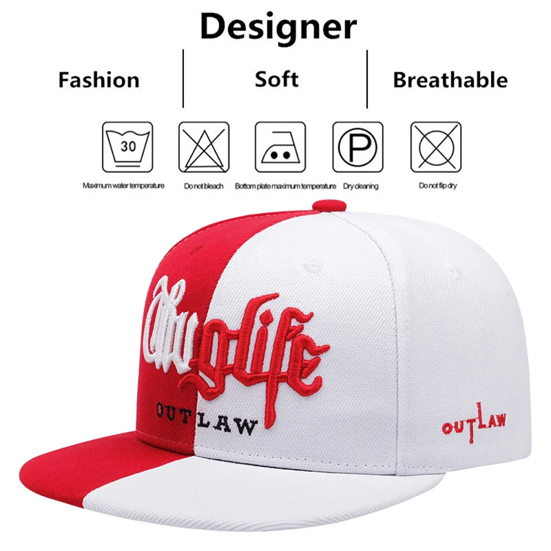 Men\'s Fashion Thief Series Dual Color Block Snapback Cap Unisex Sunshade Hat Adjustable Hip Hop Baseball Caps Cowboy Street Hat