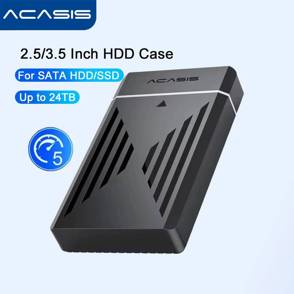 ACASIS 2.5/3.5 Inch HDD External Hard Drive Enclosure 24TB Capacity USB 3.0 To SATA For 2.5/3.5 inch HDD SSD