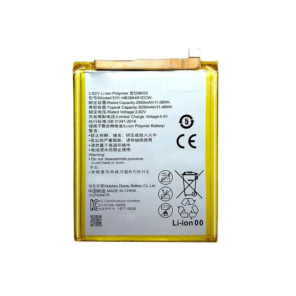 Battery HB366481ECW For Huawei P8 P9 P10 P20 P30 P40 Lite Plus Pro/Honor 8 9 5C 7C 7A/Nova 2 3 4 3E/G9/GT3/GR3 2017/Enjoy 6S 7S