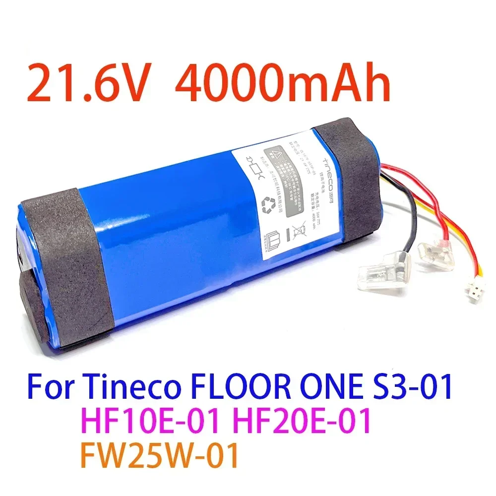 100%original 4000mAh for Tineco FLOOR ONE 1.0 FW25M-01 FW25W-01 FW09010ECN HF10E-01 HF20E-01 S3-01 Vacuum Cleaner Battery