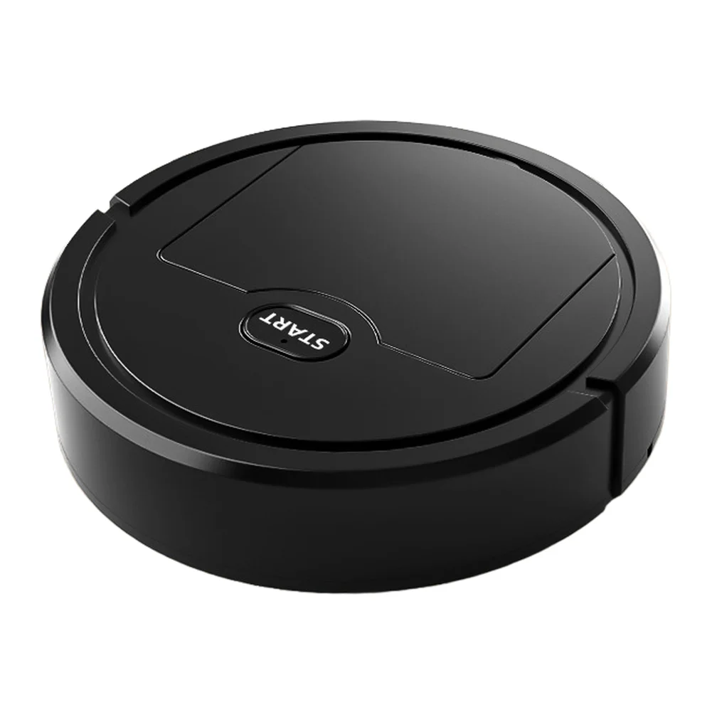 Smart Robot Vacuum Cleaner 18cm USB Rechargeable 3-in-1 for sweeper Suction Mop for Household Use Dual Brushes 300mAh Battery