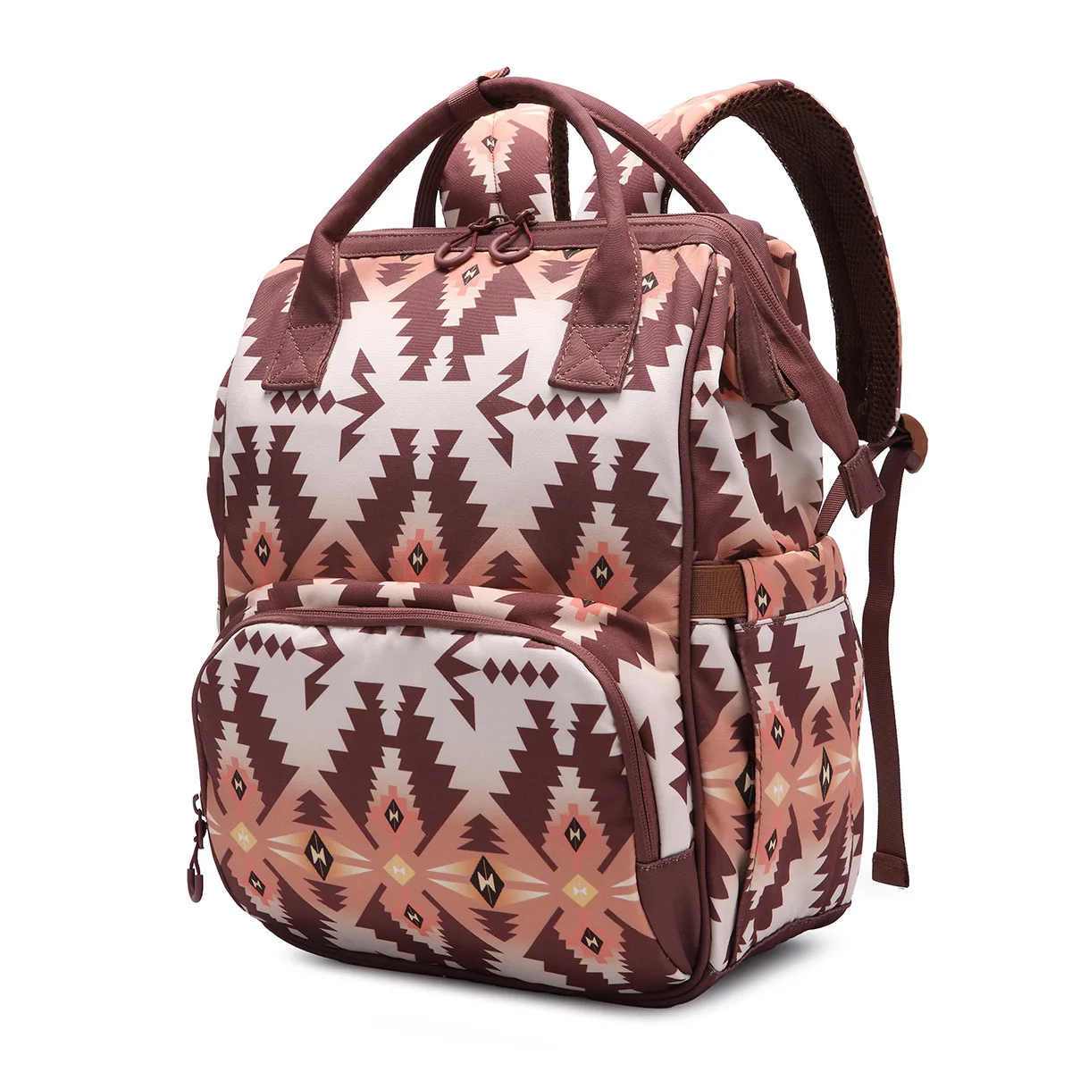 Retro boho aztecka torba mama w stylu etnicznym, torba na pieluchy, torba na ramię, wielofunkcyjna dziecko torba