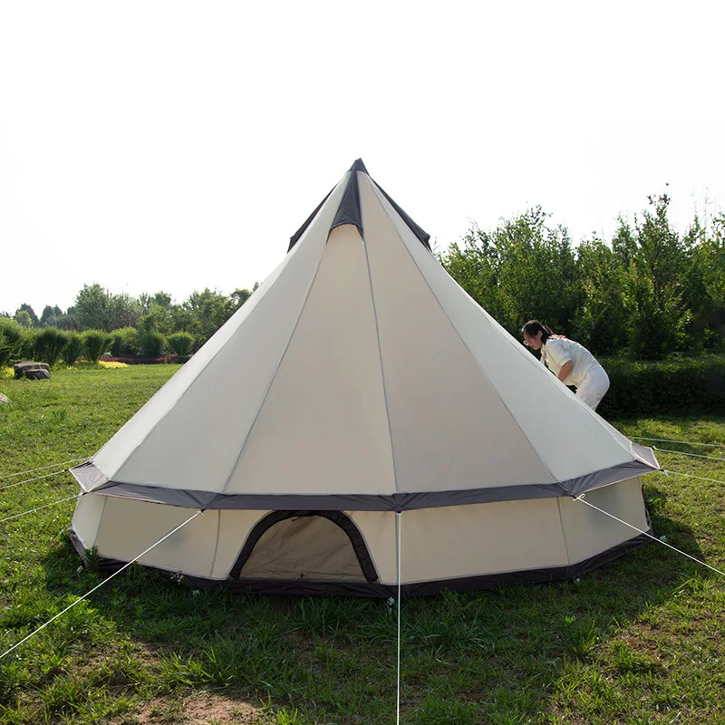 Teepee 5 6 8 Person Glamping Mongolia Yurt Family Outdoor Tent Camping Travel Hiking Antistorm UV Car Canopy Beach Awning