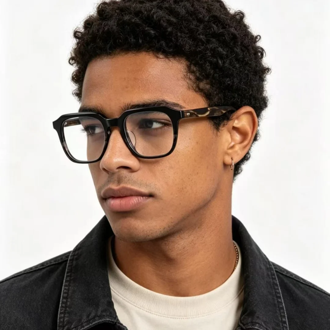 

Acetate Eyeglasses Frame Men Clear Lenses Women Hand Made Glasses Frame for Women High Quality Eyewear