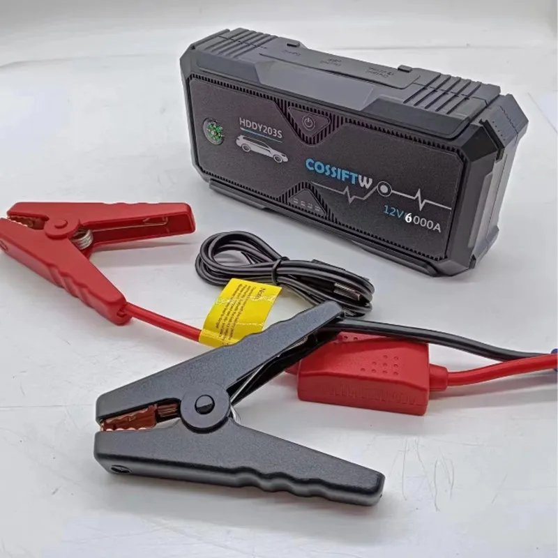 Car Jump Starter 6000A Pack Booster Battery Charger Power Bank Portable for 16.8L Gas or up to 14.8L Diesel PD60W Car Battery
