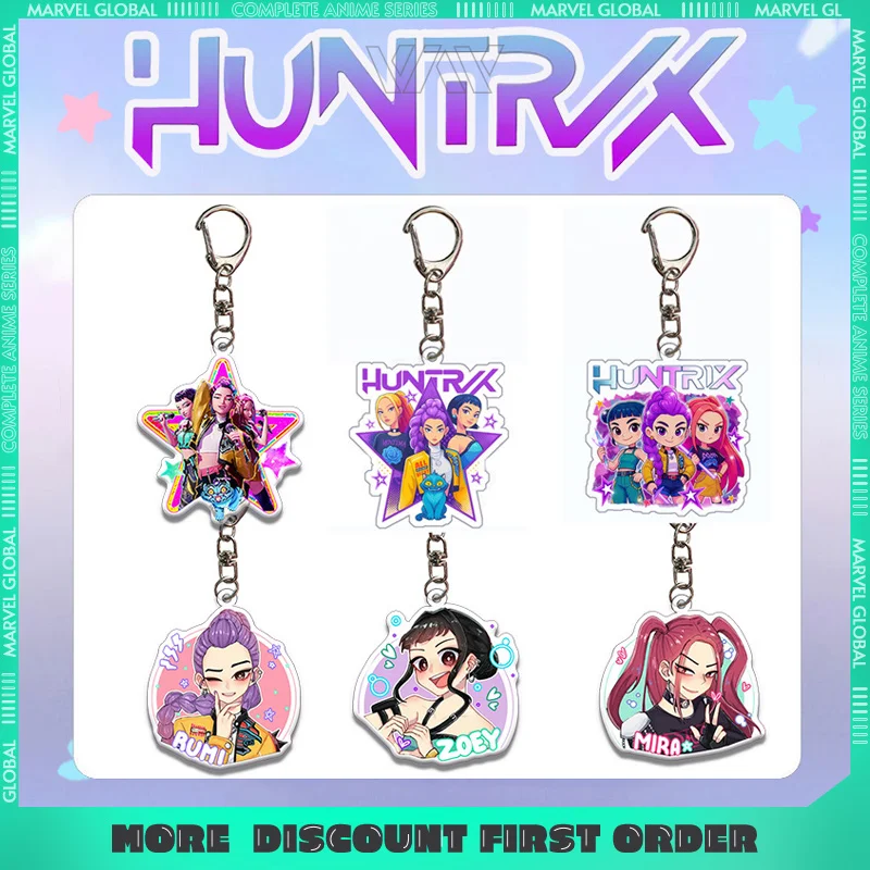 

5cm/1.97in Demon Hunters KPOP Merchandise Character Acrylic Keychain Cute Backpack Accessory High-Quality Accessories Fans Gifts