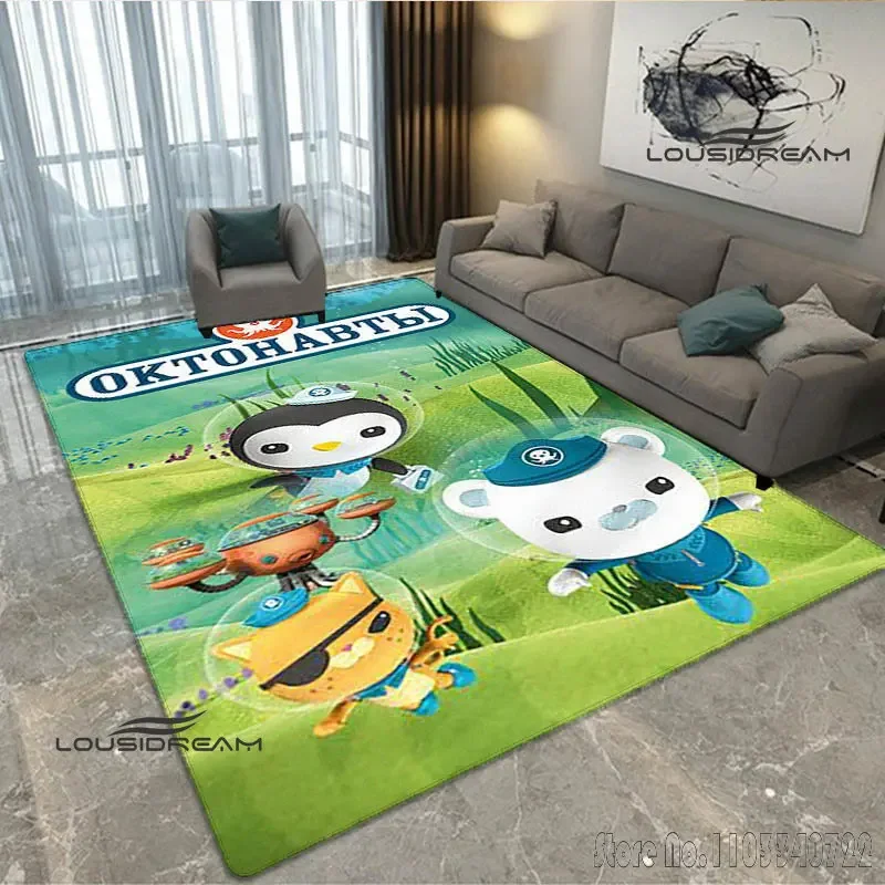 Os octonauts dos desenhos animados impresso tapete antiderrapante tapetes 80x120cm decoração para crianças tapete sala de estar quarto das crianças sofá