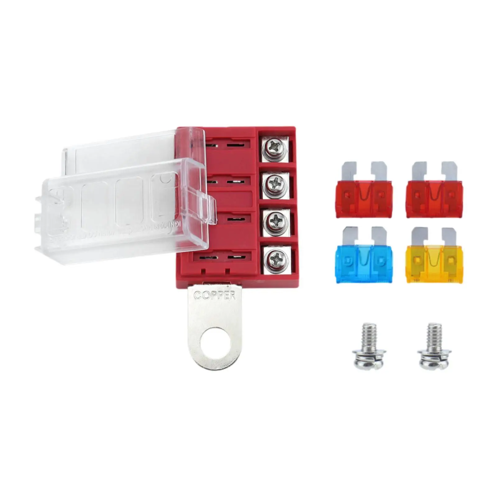 5023 ST Blade Battery Terminal Fuse Block Set Multifunctional Replace Parts Professional Simple Installation Sturdy with Cover