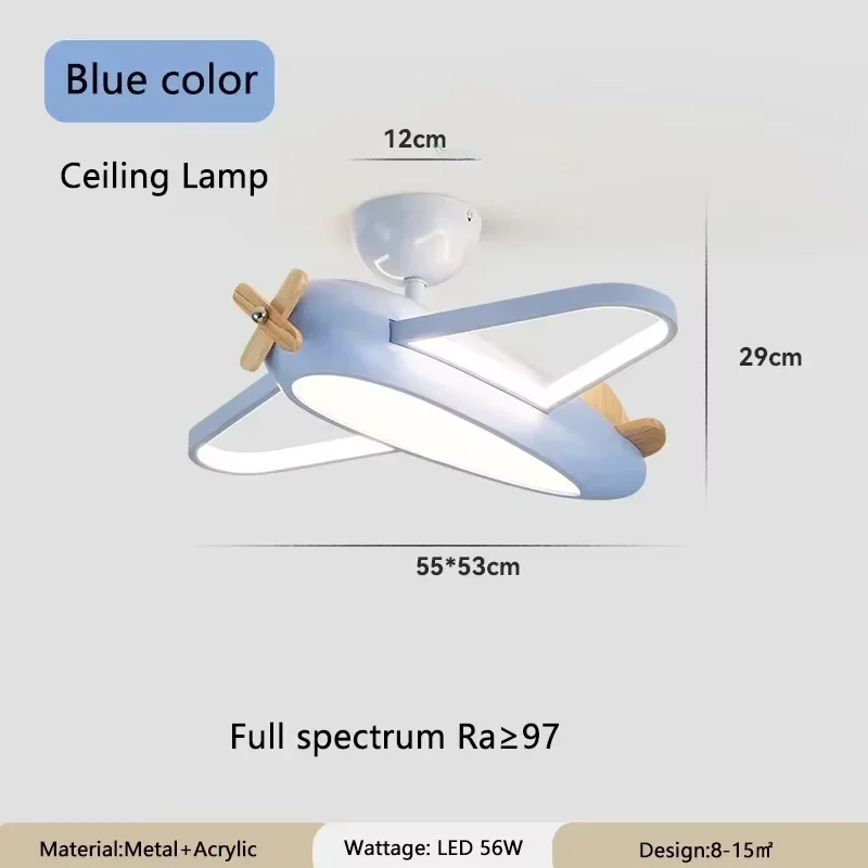 Cartoon Vliegtuig Plafondlamp Creatief Ontwerp Led Witte Lamp Woonkamer Eetkamer Studie Kinderkamer Jongen Baby Kinderkamer Decor Lamp