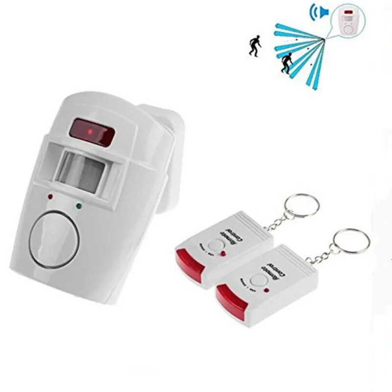 Wireless Remote Controlled Mini Alarm with IR Infrared Motion Sensor Detector & 105dB Loud Siren For Home Security Anti-Theft