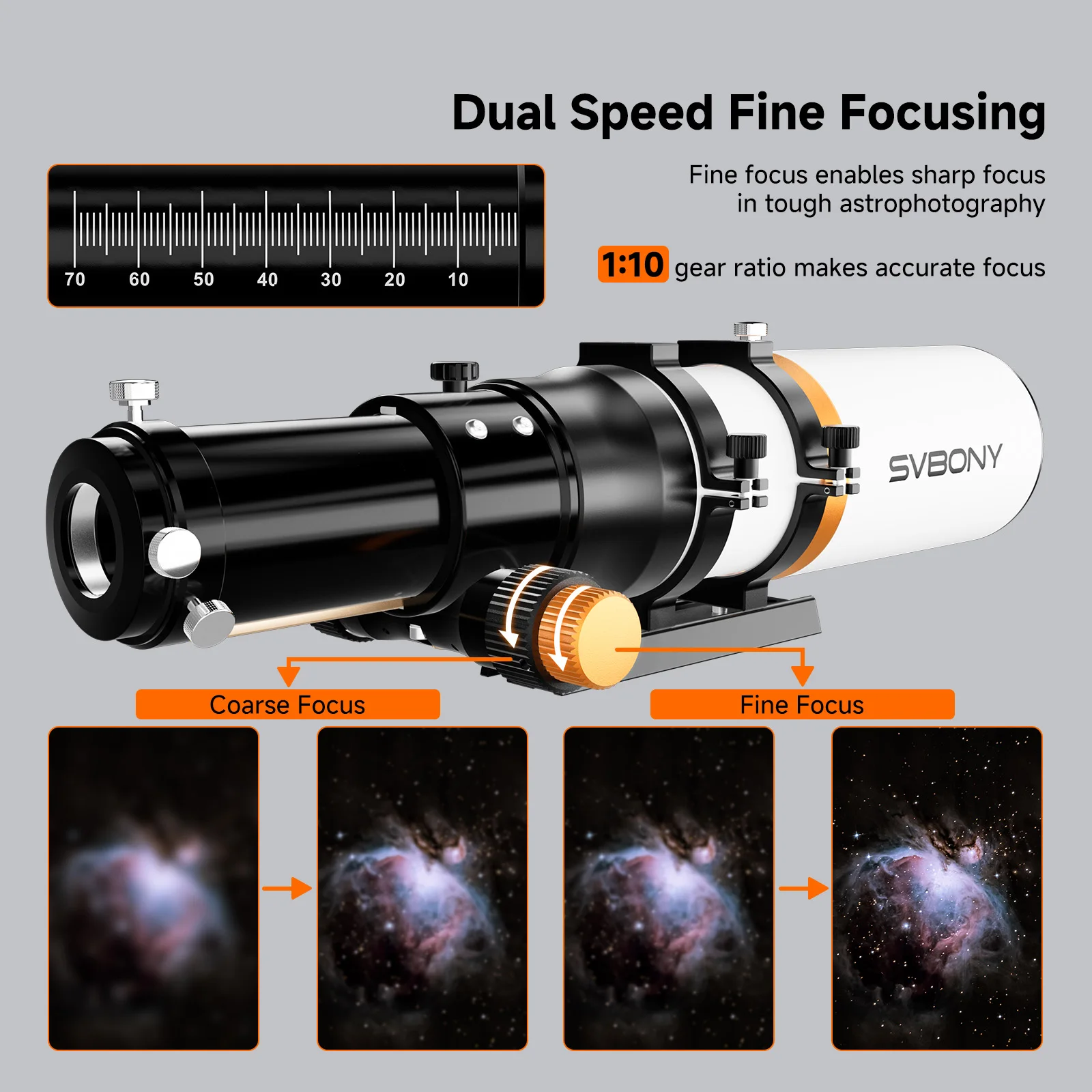 Svbony SV503/SV550 تلسكوب منكسر OTA ED للملاحظات الشمسية 70/80/102/122 مللي متر مع مرشح الطاقة الشمسية SV229 #6