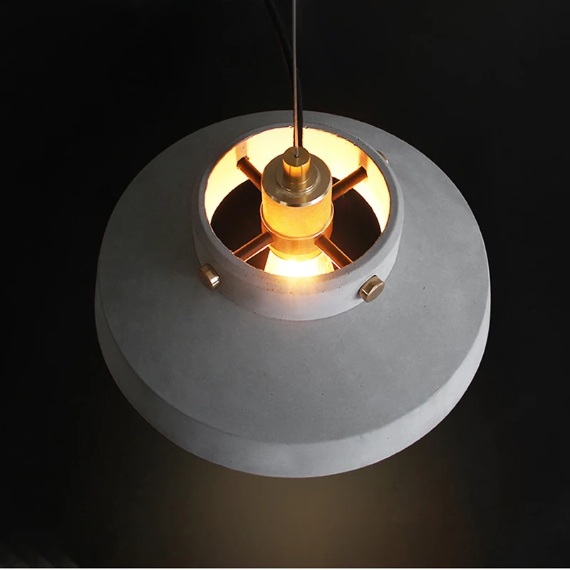 

Handmade Concrete Pendant Light Cement Suspension Lamp Loft Home Bedroom Hotel Dining Room Restaurant Hanging Ceiling Chandelier