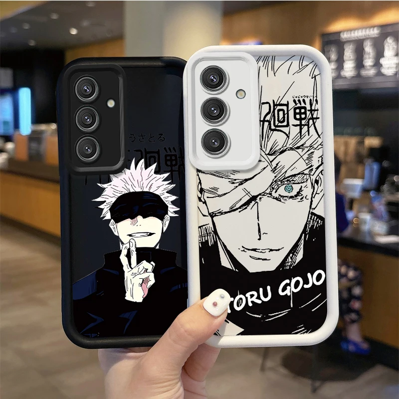 Jujutsu Kaisen Satoru Gojo Non-Slip Soft Case For Samsung Galaxy S24 S23 S22 S21Ultra Plus S23 S21 S20 FE Cases Shockproof Cover