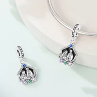 925 argent Sterling Madonna et enfant jésus nativité pendentif classique breloque ajustement Original bracelets porte-bonheur femmes bijoux à bricoler soi-même cadeau 5