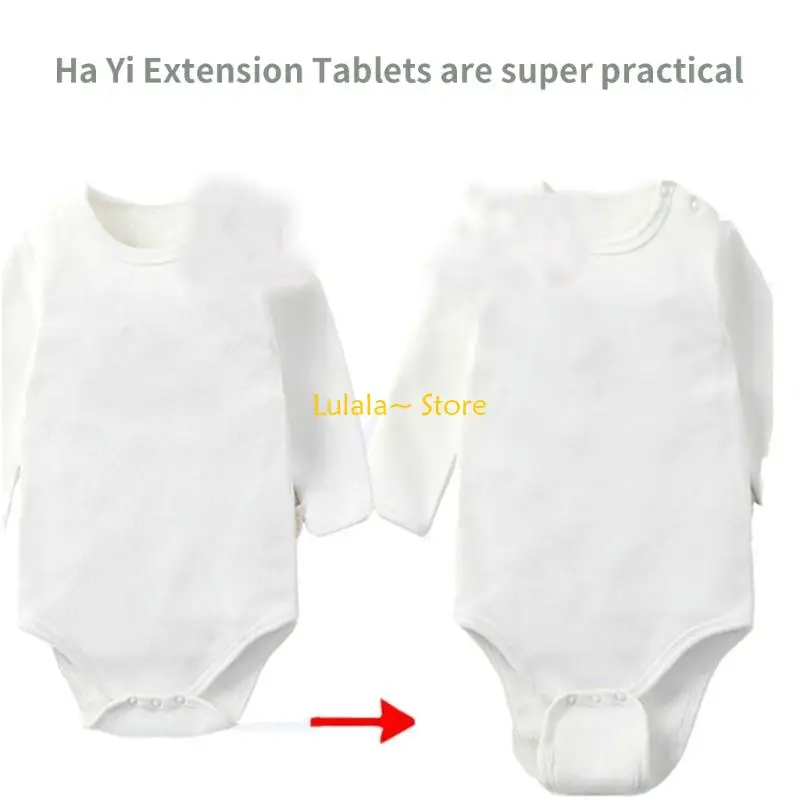 Y4QA Pack of 4pcs Reusable Diaper Extension Panel Feature Easy Installation Plastic Secure Fit Soft Cotton Design