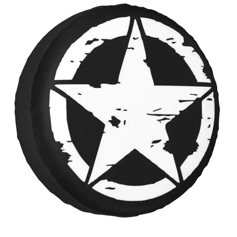 Cubierta de neumático de repuesto de estrella táctica militar para Prado Pajero Wrangler Jeep RV SUV Camper cubiertas de ruedas de coche 14 "15" 16 "17" pulgadas