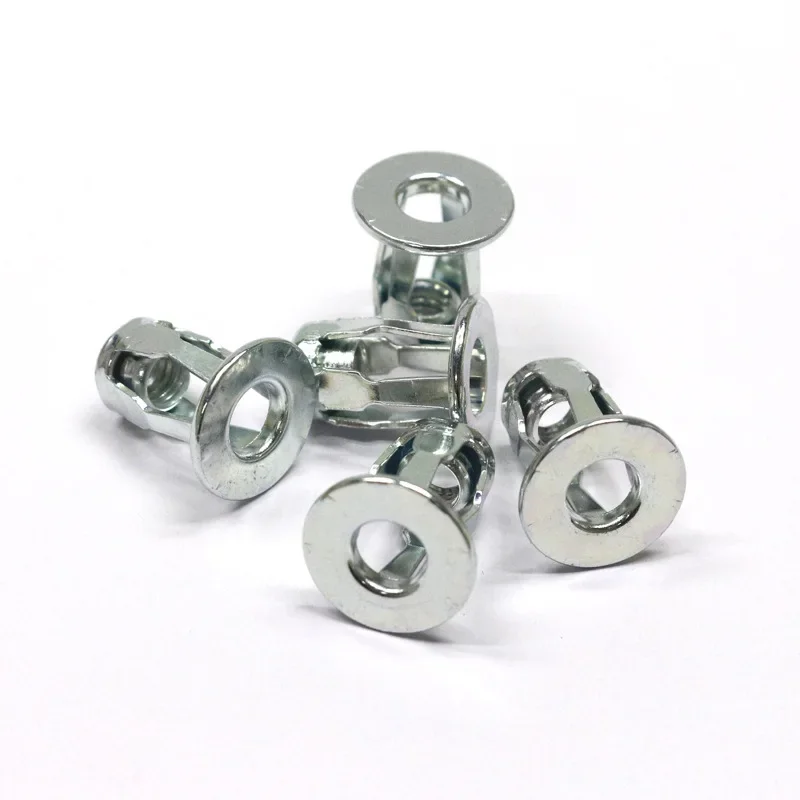 500 Pieces Jack Nuts  Petal Rivet Lock Nuts Fixed License Plate for Car Iron Skin Car Metal Jack Nuts