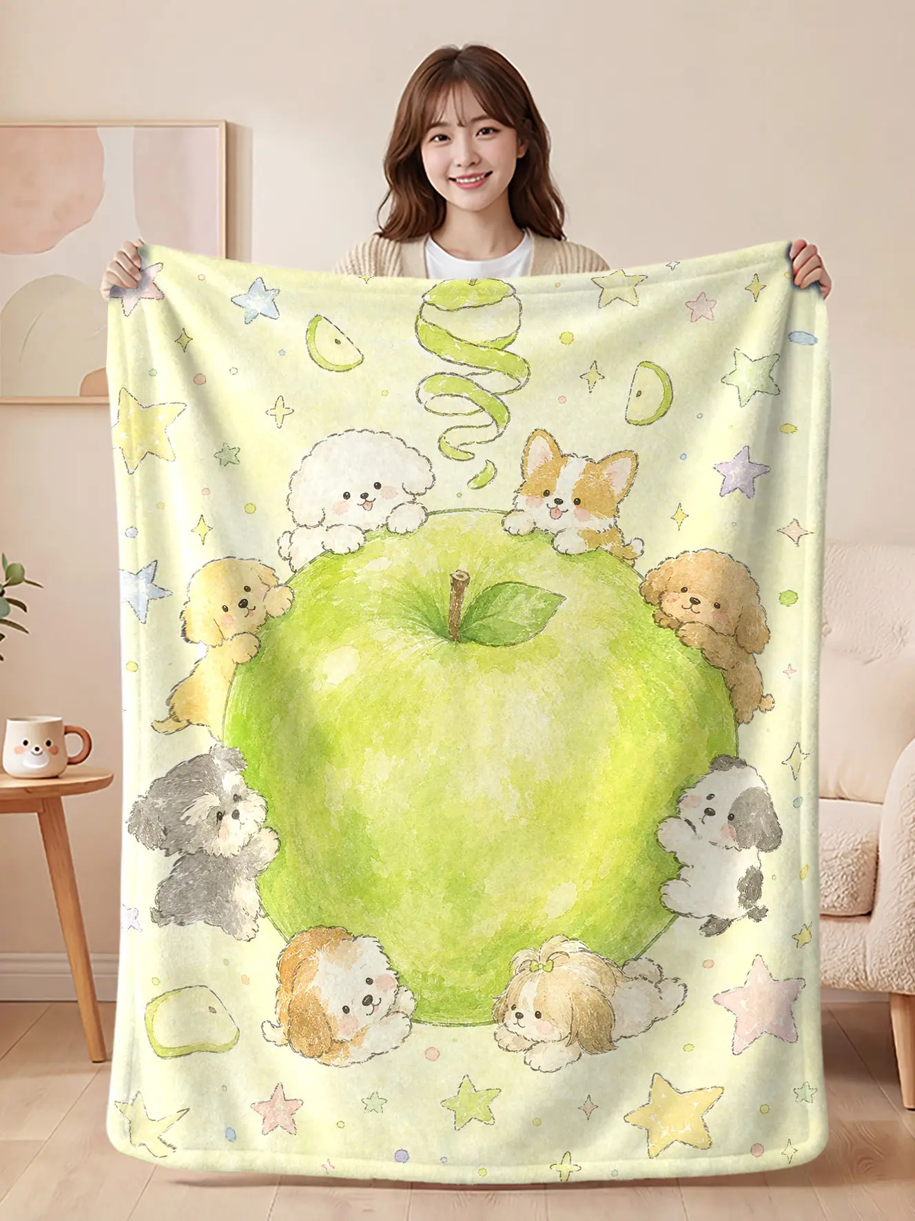 Korean Healing Wind Nap Flannel Blanket Office Lunch Break Shawl Air Conditioner By Student Sofa Four Seasons Blanket