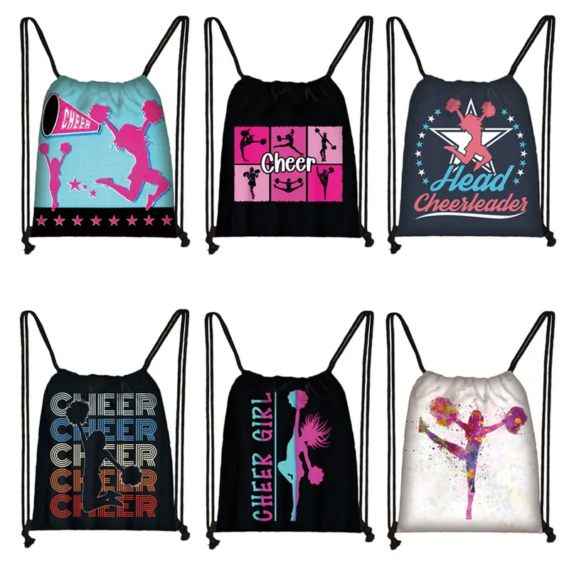 

Cheerleading Girls Backpack for Teenager Girls Shoulder Bags for Travel Birthday Party Bag Cheerleader Women Drawstring Bags