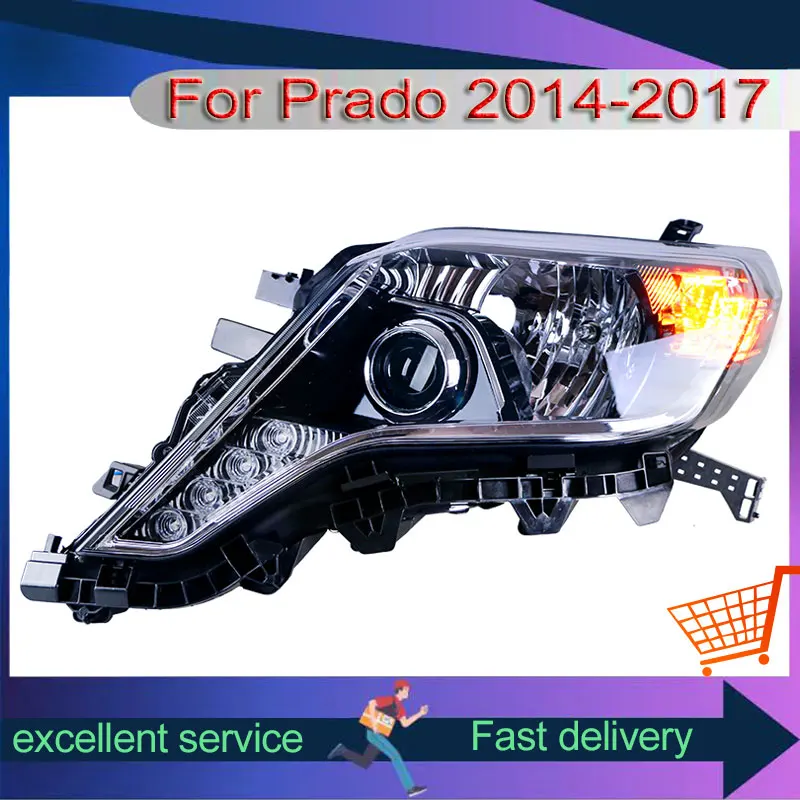 

Car For Toyota 2014-2017 Prado LC150 Headlight Upgrade DRL Front Lamp LED Dynamic Turn Signal Projector Lens Auto Accessories