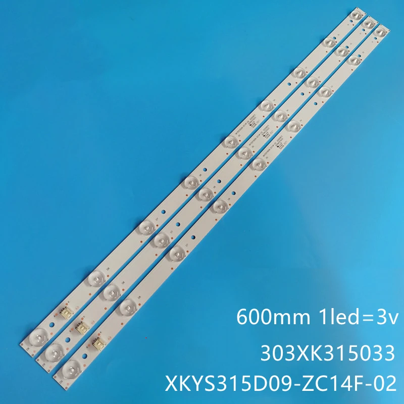 Rétro-Éclairage LED Bande 9 lampes 303XK315033 XKYS315D09-ZC14F-02 E356289 Pour LE32H31 LE32H33S