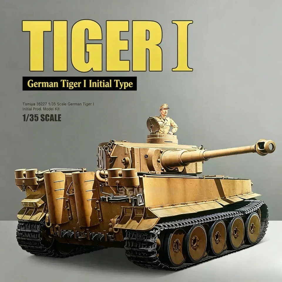 Tamiya 35227 1/35 Tiger I Early Version Heavy Tank Plastic Model