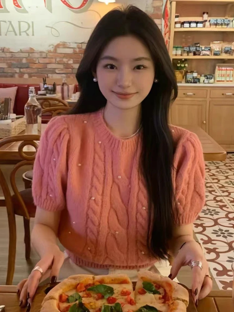 Ele ort Sve round Ne Twisted Sweater Women's Korean Sle Spring Autumn Winter Design Knitted Top Faionable