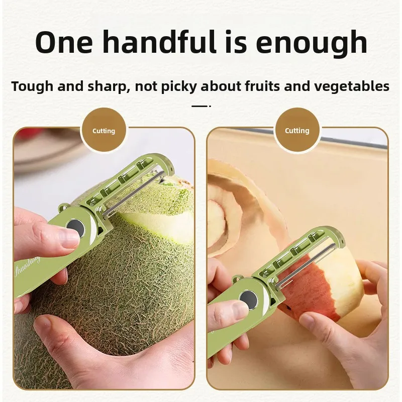 Portable Stainless Steel Peeler Foldable Kitchen Fruit Peeler for Outdoor Home Use