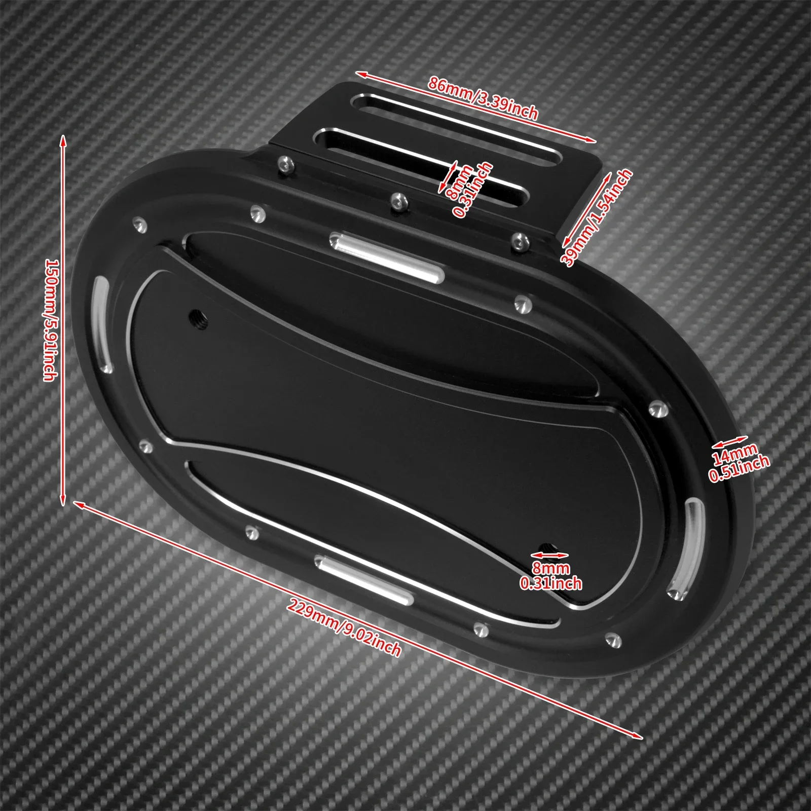 غطاء صندوق الهواء للدراجات النارية غطاء الكسوة البيضاوي لمرشح الهواء لدراجة Harley Softail Breakout FLFB FXBRS 18-Up Touring Street Glide M8 114 17-Up