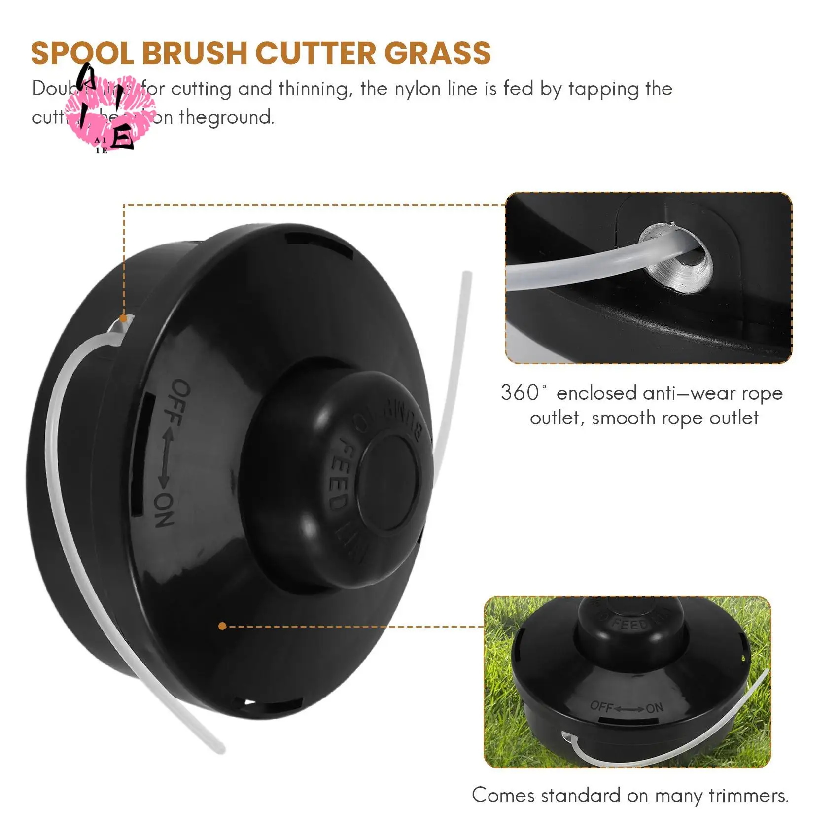 

A11E-Replacement Petrol Trimmer Head Strimmer Bump Feed Line Spool Brush Cutter Grass