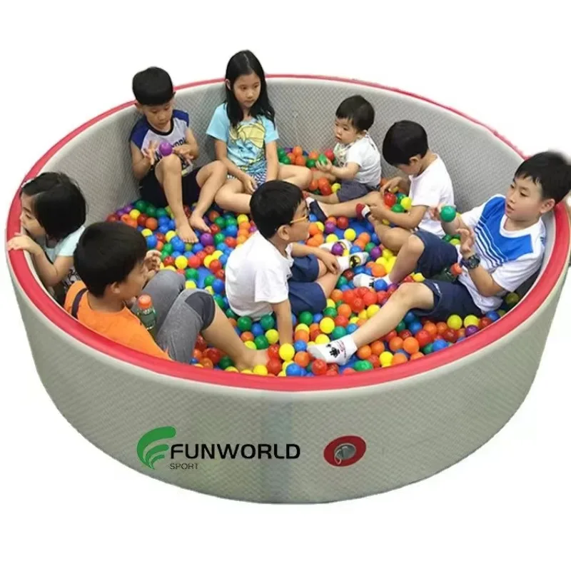 IFUNWOD Drop Stitch Fabric Round Shapes Inflatable Pool Use As A Ball Pool Or For Swimming Pool