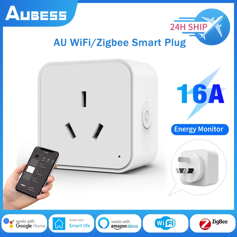 Aubess Smart Socket WiFi/Zigbee Multi-Function Intelligent Power Outlet AU Plug Wireless Remote Timing Support Google Home Alexa