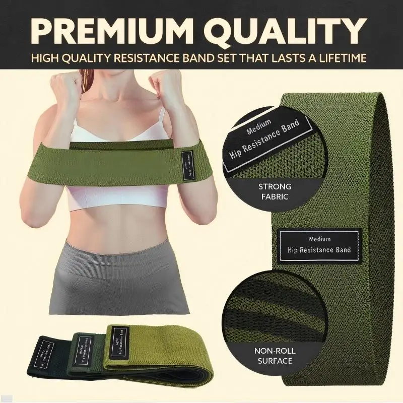 

Green Gradient Knit Hip Circle Resistance Band Set - Buttocks Lift Training Loop Band for Fitness And Body Shaping Squat Belt